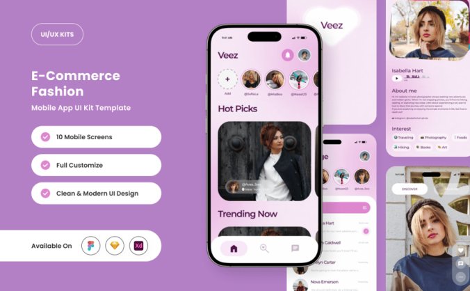 引人入胜的社交约会应用APP UI KIT素材包