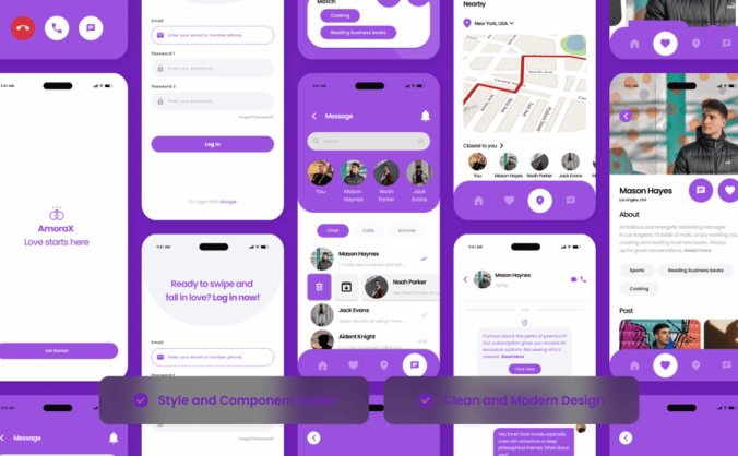 未来派社会与约会应用APP UI KIT