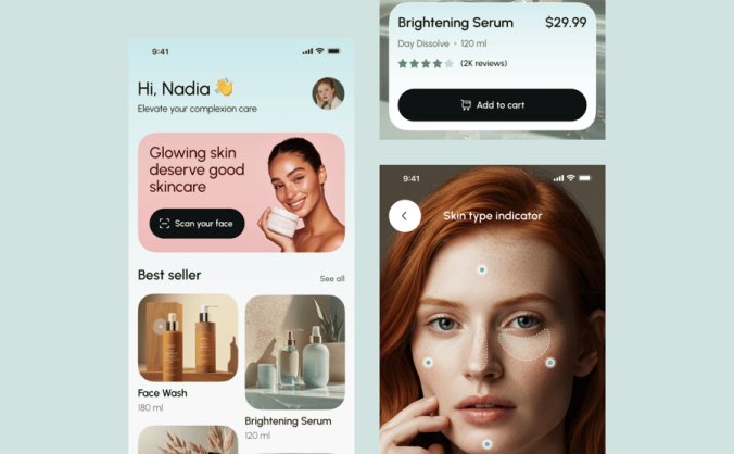 护肤品电商手机应用APP UI KIT