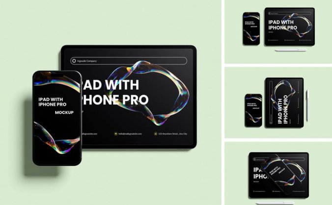 智能手机和平板电脑模型PSD样机素材包