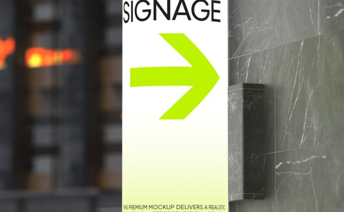 漂亮逼真的灯箱广告标牌PSD样机素材包