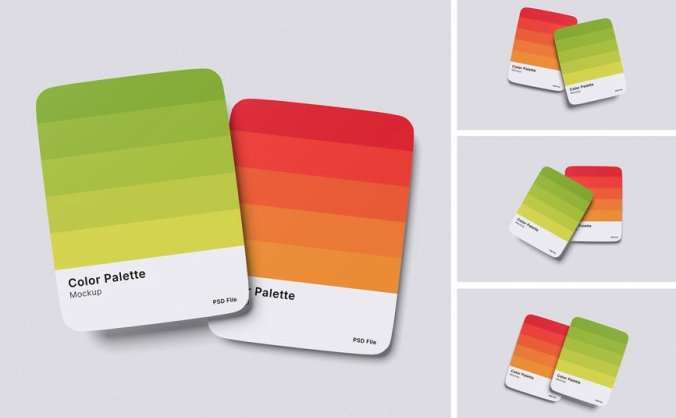 漂亮的调色板模型PSD样机素材包