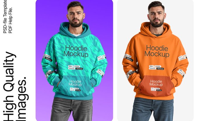 连帽衫样机PSD素材包