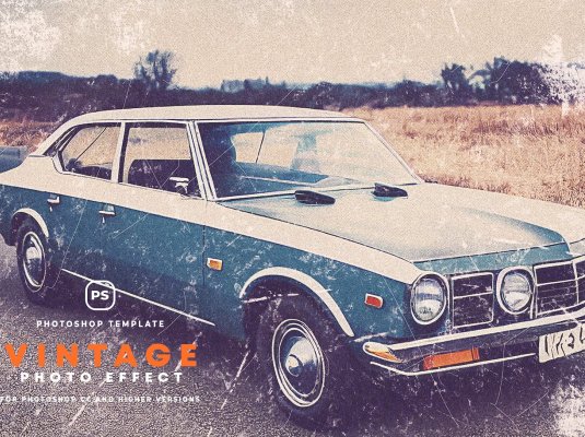 一键生成复古漫画效果PSD动作素材