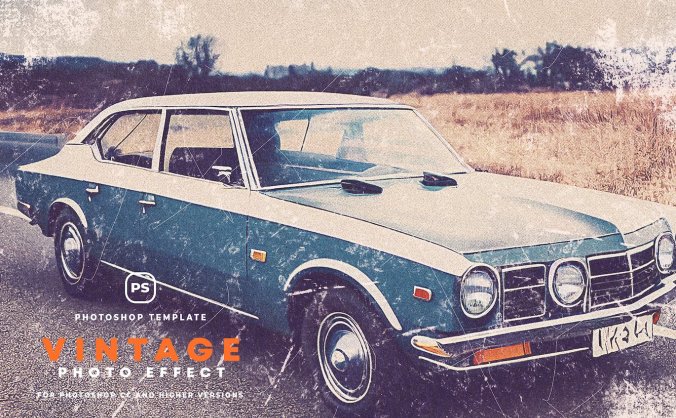 一键生成复古漫画效果PSD动作素材