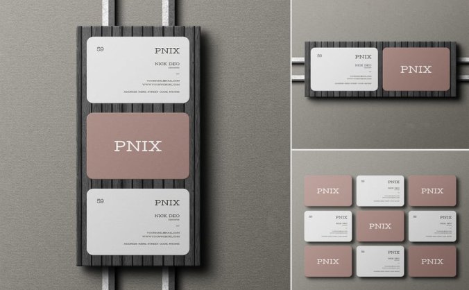 漂亮优雅的名片模型PSD样机素材包