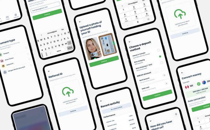 绿色金融类APP界面模板：专业设计系统助力高效创作