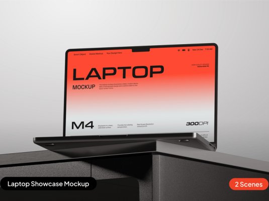 漂亮的网站展示模型PSD样机素材包