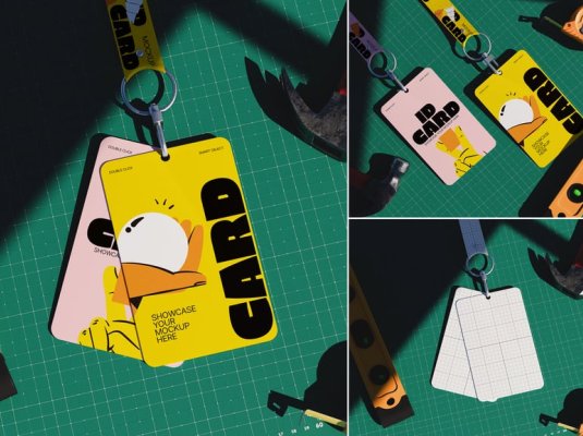 身份证模型PSD样机素材包