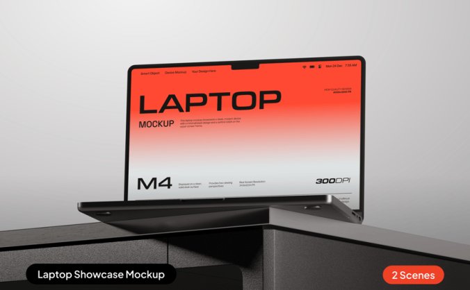 漂亮的网站展示模型PSD样机素材包