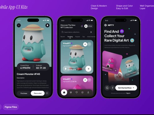 区块链艺术市场移动应用程序 UI 套件