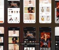 60多个极具视觉吸引力的的商品订单电商橙色UI界面素材包