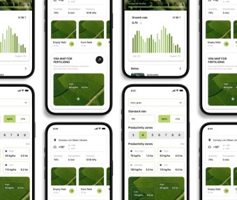 绿色农业主题移动APP UI界面素材包