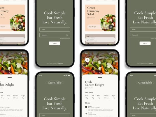 一套蔬菜水果移动应用APP UI界面素材包