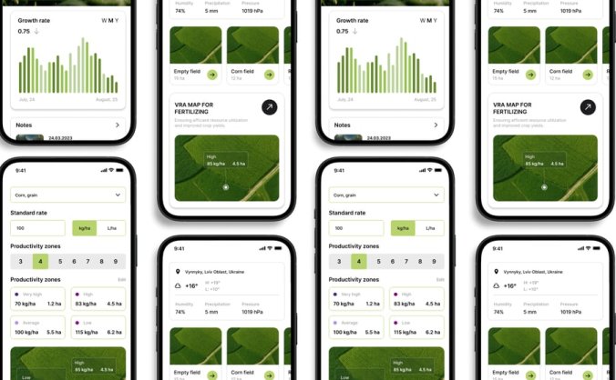 绿色农业主题移动APP UI界面素材包