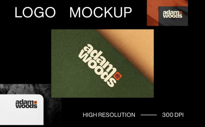 高级有质感细节的品牌标志PSD模型样机素材包