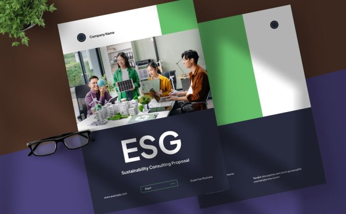 高级绿清洁ESG可持续发展咨询提案VI手册