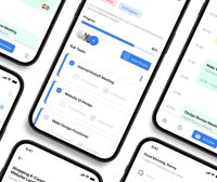 蓝色财务管理主题移动APP UI界面素材包