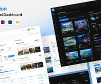 一套旅行主题后台界面UI素材包