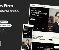 高级黑律师事务主题页UI设计