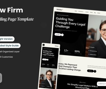 高级黑律师事务主题页UI设计