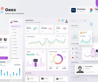 30个漂亮的适用于Figma的管理后台模型组件素材包
