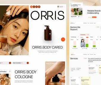 5个身体护理主题电商UI官网设计