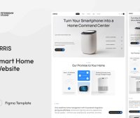 漂亮的科技蓝智能家居网站UI界面素材包