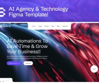 33个设计梦幻的AI机构与技术Figma网站模板