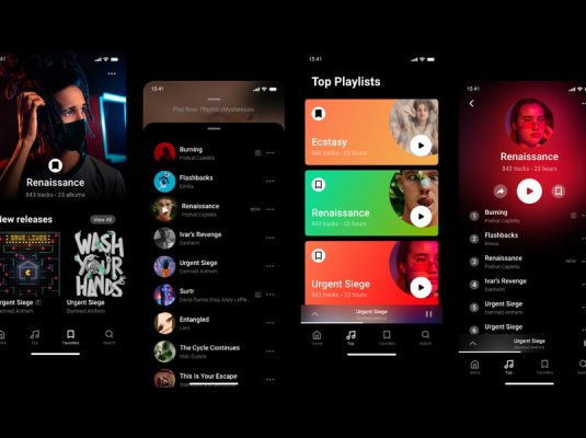 17个漂亮惊艳的深色主题音乐APP UI界面素材包
