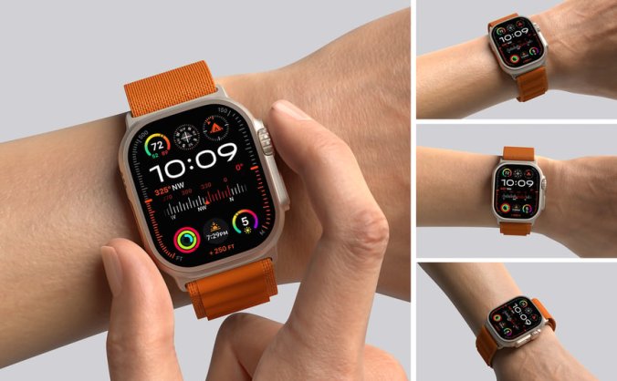 漂亮的苹果智能手表PSD模型样机素材包