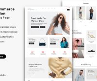 漂亮时尚的电商落地页Web UI界面素材包
