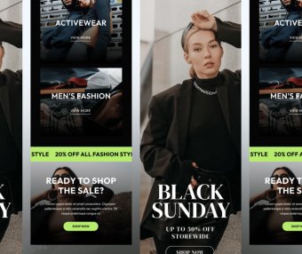 漂亮高级的时尚电子邮件简讯UI界面素材包