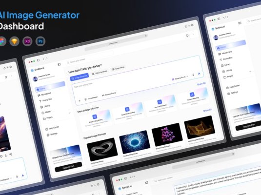 网页端AI图像生成主题界面素材包
